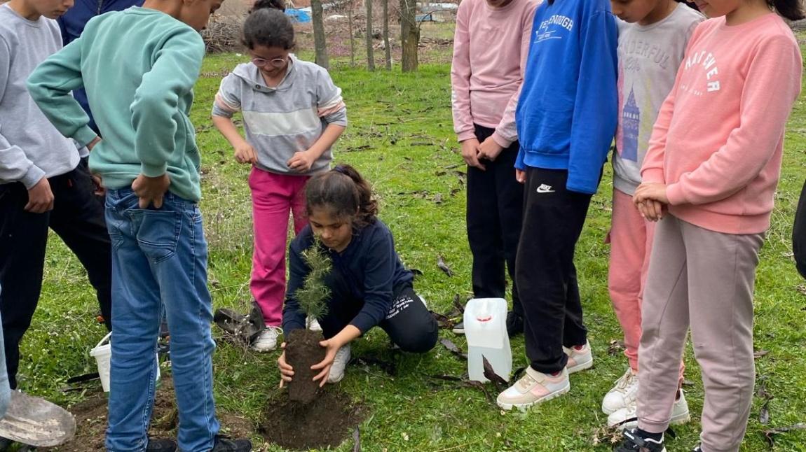 Orman haftası münasebetiyle öğrencilerimizle birlikte okul bahçemizde fidan dikme etkinliği gerçekleştirildi